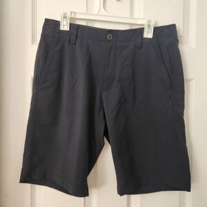 Under Armour Mens Black Flat Front Golf Heatgear Shorts Size 34